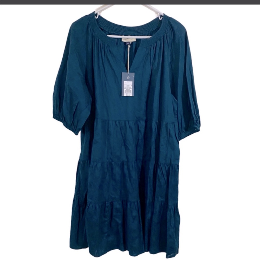 Universal Thread Teal Tiered Babydoll Dress L